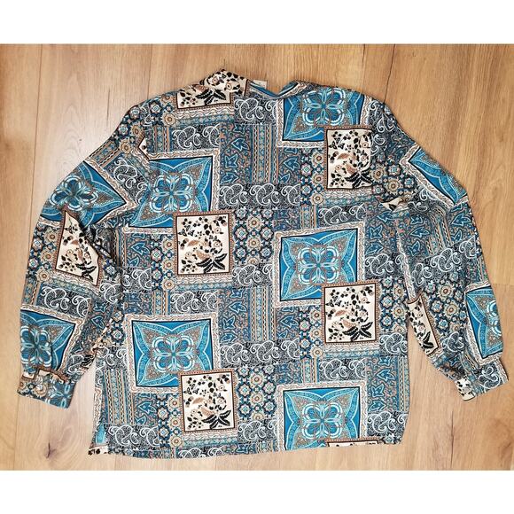 VTG -Allison Daley Women's Career Casual Button Up Blouse long Sleeves Size 16 - Picture 6 of 11